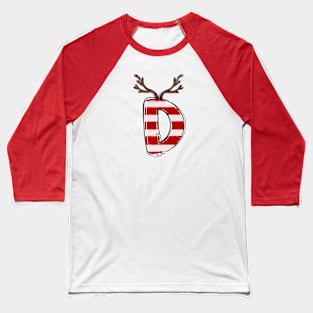 Letter D (Christmas Alphabet) Baseball T-Shirt
